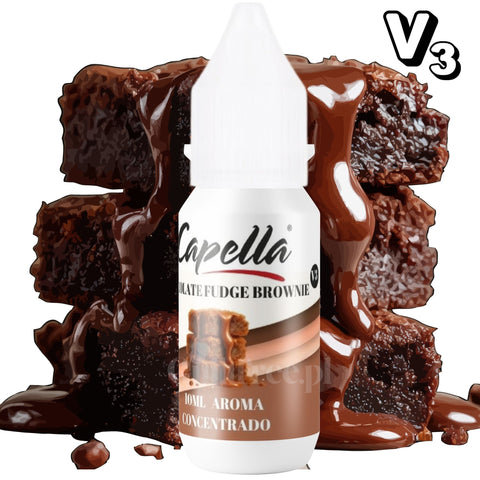 Capella Chocolate Fudge Brownie v3 - skoncentrowany aromat spożywczy bez cukru i bez tłuszczu by Capella (capella-chocolate-fudge-brownie-v3-skoncentrowany-aromat-spozywczy-bez-cukru-i-bez-tluszczu)