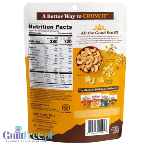 Catalina Crunch Protein Granola, Honey Cashew - luksusowa granola bez cukru i glutenu z nerkowcami, smak miodowy by Catalina Crunch (catalina-crunch-protein-granola-honey-cashew-luksusowa-granola-bez-cukru-i-glutenu-z-nerkowcami-smak-miodowy)