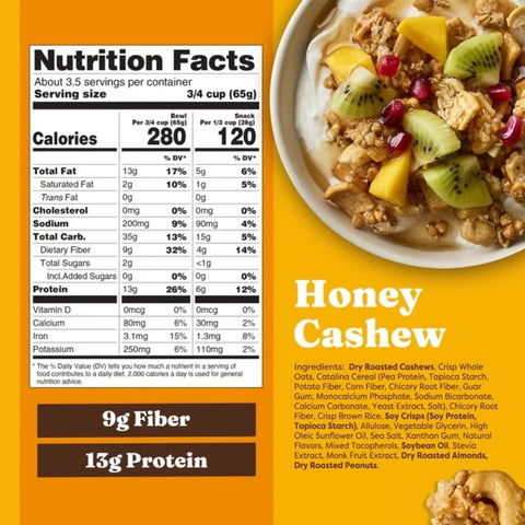Catalina Crunch Protein Granola, Honey Cashew - luksusowa granola bez cukru i glutenu z nerkowcami, smak miodowy by Catalina Crunch (catalina-crunch-protein-granola-honey-cashew-luksusowa-granola-bez-cukru-i-glutenu-z-nerkowcami-smak-miodowy)