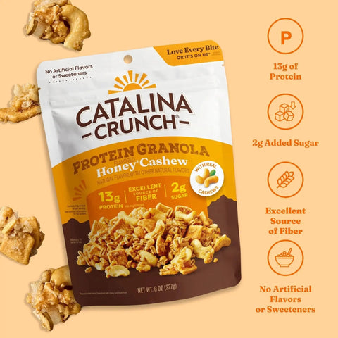 Catalina Crunch Protein Granola, Honey Cashew - luksusowa granola bez cukru i glutenu z nerkowcami, smak miodowy by Catalina Crunch (catalina-crunch-protein-granola-honey-cashew-luksusowa-granola-bez-cukru-i-glutenu-z-nerkowcami-smak-miodowy)