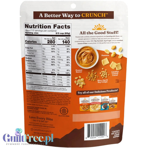 Catalina Crunch Protein Granola, Peanut Butter - bogata chrupiąca granola bez cukru z orzechami, cashew i migdałami by Catalina Crunch (catalina-crunch-protein-granola-peanut-butter-bogata-chrupiaca-granola-bez-cukru-z-orzechami-cashew-i-migdalami)