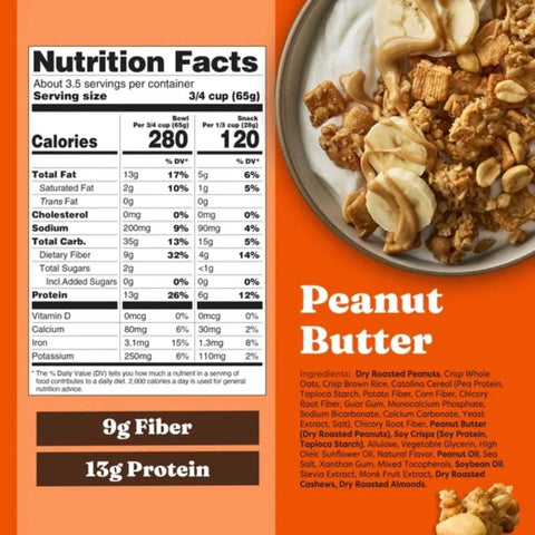 Catalina Crunch Protein Granola, Peanut Butter - bogata chrupiąca granola bez cukru z orzechami, cashew i migdałami by Catalina Crunch (catalina-crunch-protein-granola-peanut-butter-bogata-chrupiaca-granola-bez-cukru-z-orzechami-cashew-i-migdalami)