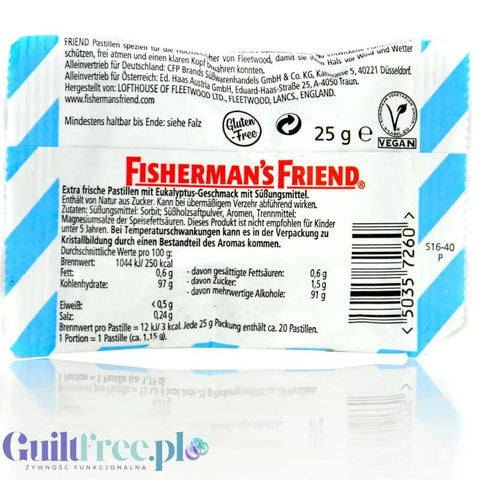 Fisherman's Friends Eucalyptus - mocne miętowo-mentolowe pastylki bez cukru (NIE DLA DZIECI) by Fisherman's Friend (fishermans-friends-eucalyptus-mietowo-mentolowe-pastylki-bez-cukru)