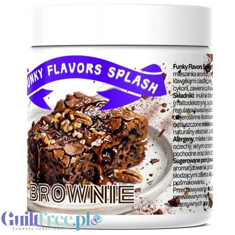 Funky Flavors Splash Brownie 50g - niskokaloryczny proszek smakowy, smak brownie z kawałkami ciasteczek by Funky Flavors (funky-flavors-splash-brownie-50g-niskokaloryczny-proszek-smakowy-smak-brownie-z-kawalkami-ciasteczek)