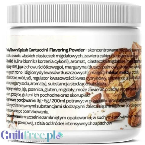 Funky Flavors Splash Cantucci 150g - aromat słodzący w proszku 7kcal, smak ciasteczka migdałowe by Funky Flavors (funky-flavors-splash-cantucci-150g-aromat-slodzacy-w-proszku-7kcal-smak-ciasteczka-migdalowe)