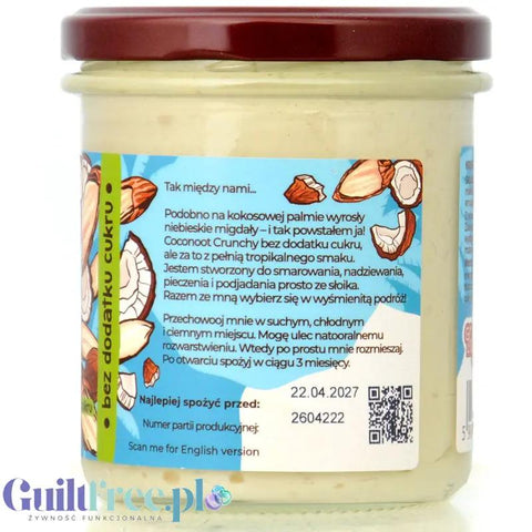 Good Noot Coconoot Crunchy - fenomenalny krem z kokosem i migdałami bez cukru by Good Noot (good-noot-coconoot-crunchy-krem-z-kokosem-i-migdalami-bez-cukru)