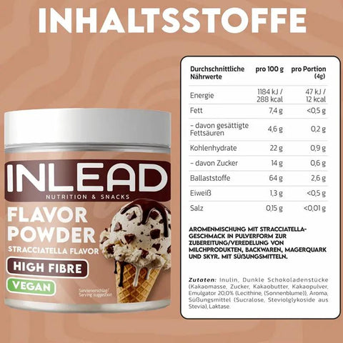 Inlead Flavor Powder Stracciatella 90g - błonnikowy aromat słodzący w proszku bez cukru by InLead (inlead-flavor-powder-stracciatella-90g-blonnikowy-aromat-slodzacy-w-proszku-bez-cukru)