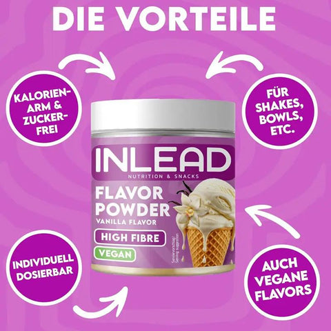 Inlead Flavor Powder Vanilla 90g - błonnikowy aromat słodzący w proszku bez cukru, Wanilia by InLead (inlead-flavor-powder-vanilla-90g-blonnikowy-aromat-slodzacy-w-proszku-bez-cukru-wanilia)