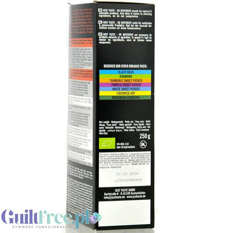 Just Taste Azuki Soy Pasta - bio makaron sojowy z fasoli azuki, 43,5 g białka by Just Taste (just-taste-azuki-soy-pasta-bio-makaron-sojowy-z-fasoli-azuki-43-5-g-bialka)