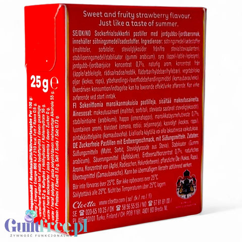 Läkerol Strawberry 25g - szwedzka lukrecja bez cukru ze stewią by Läkerol (lakerol-strawberry-25g-szwedzka-lukrecja-bez-cukru-ze-stewia)