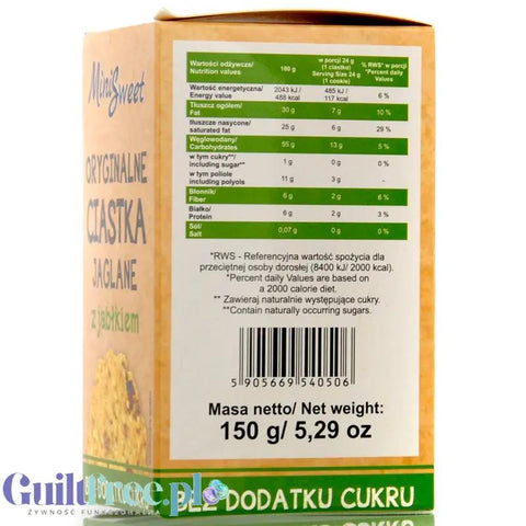 Malwa ciastka Jaglane z jabłkiem i jagłami bez dodatku cukru by Malwa (oryginalne-ciastka-jaglane-z-jablkiem-bez-dodatku-cukru-150g)