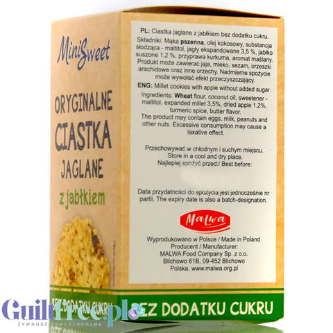 Malwa ciastka Jaglane z jabłkiem i jagłami bez dodatku cukru by Malwa (oryginalne-ciastka-jaglane-z-jablkiem-bez-dodatku-cukru-150g)