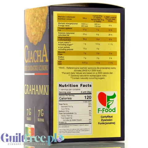 Malwa Grahamki - kruche ciacha bez cukru z jagłami by Malwa (ciacha-bez-dodatku-cukru-grahamki-150g)
