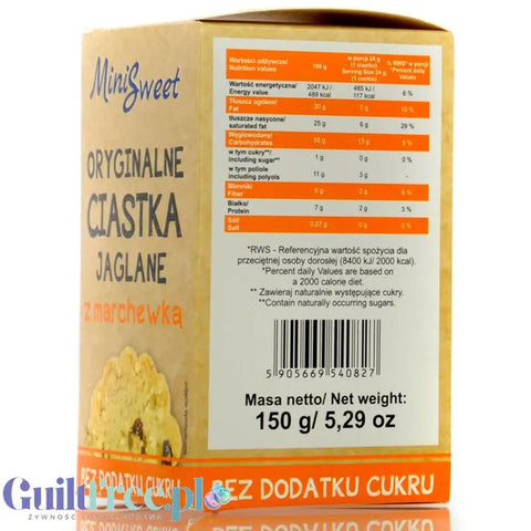 Malwa ciastka Jaglane z marchewką i jagłami bez dodatku cukru by Malwa (oryginalne-ciastka-jaglane-z-marchewka-bez-dodatku-cukru-150g)