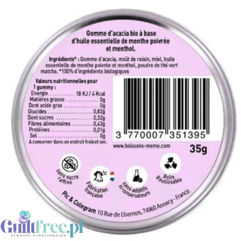 Me-Me Gummies, Gomme d'acacia Gingembre - naturalne żelki akacjowe z miodem, imbirem i matcha by Mé-Mé (me-me-gummies-gomme-dacacia-gingembre)