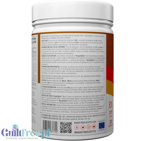 Naughty Boy Whey Protein Milk Chocolate Caramel Biscuit 900g - gęsta odżywka białkowa WPI, WPC & MPC by Naughty Boy (naughty-boy-whey-premium-protein-milk-chocolate-caramel-biscuit-900g-gesta-odzywka-bialkowa-wpi-wpc-mpc)