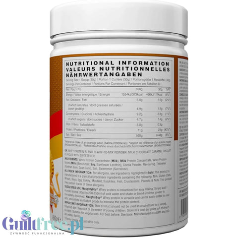Naughty Boy Whey Protein Milk Chocolate Caramel Biscuit 900g - gęsta odżywka białkowa WPI, WPC & MPC by Naughty Boy (naughty-boy-whey-premium-protein-milk-chocolate-caramel-biscuit-900g-gesta-odzywka-bialkowa-wpi-wpc-mpc)