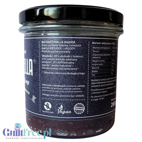 Organic House Daktynella Jagoda 280g - jagodowy krem daktylowo-kokosowy bez dodatku cukru, wegański & organiczny by Organic House (organic-house-daktynella-jagoda-280g-jagodowy-krem-daktylowo-kokosowy-bez-dodatku-cukru-weganski-organiczny)
