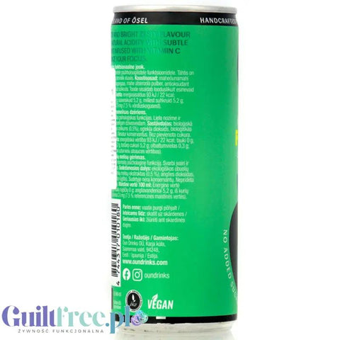 Oun Organic Focus Lemon Balm - wegański napój gazowany z ekstraktem z melisy na koncentrację by Oun (oun-organic-focus-lemon-balm-weganski-napoj-gazowany-z-ekstraktem-z-melisy-na-koncentracje)