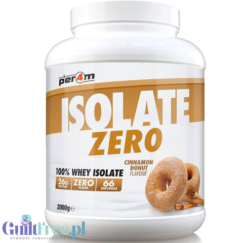 Per4m Isolate Zero Cinnamon Dunut 2kg - 100% WPI, 26g białka & 106kcal by per4m® (per4m-isolate-zero-cinnamon-dunut-2kg-100-wpi-26g-bialka-106kcal)
