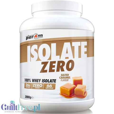 Per4m Isolate Zero Salted Caramel 2kg - 100% WPI, 26g białka & 106kcal by per4m® (per4m-isolate-zero-salted-caramel-2kg-100-wpi-26g-bialka-106kcal)