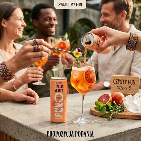 PURO Spirits Italian Spritz 0% - bezalkoholowy napój premium bez cukru ze stewią by PURO Spirits (italian-spritz-drink-bezal-250-ml)