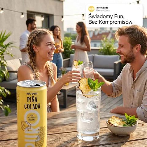 PURO Spirits Piña Colada 0% - bezalkoholowy napój premium bez cukru ze stewią by PURO Spirits (pina-colada-drink-bezalk-250-ml)