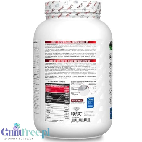 Perfect Sport Diesel 100% Whey Isolate Strawberry - izolat WPI z Nowej Zelandii bez cukru i tłuszczu, 27g białka & 110kcal by DIESEL (Perfect Sports) (perfect-sport-diesel-100-whey-isolate-strawberry-izolat-wpi-z-nowej-zelandii-bez-cukru-i-tluszczu-27g-bialka-110kcal)