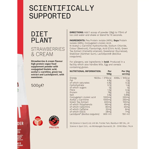 Phd Diet Plant Lean Protein Strawberries & Cream 500g - wegańska odżywka białkowa, Truskawki w Śmietanie, fat burning formula by PhD (phd-diet-plant-lean-protein-strawberries-cream-500g-weganska-odzywka-bialkowa-truskawki-w-smietanie-fat-burning-formula)