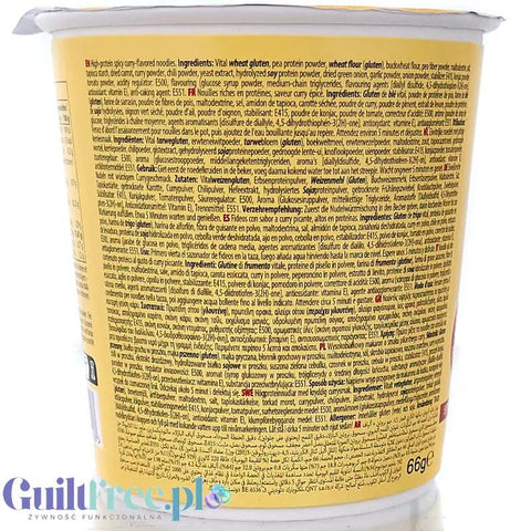 QNT Protein Noodles Spicy Curry - pikantna proteinowa 'chińska zupka' 32g białka by QNT (qnt-protein-noodles-spicy-curry-pikantna-proteinowa-chinska-zupka-32g-bialka)