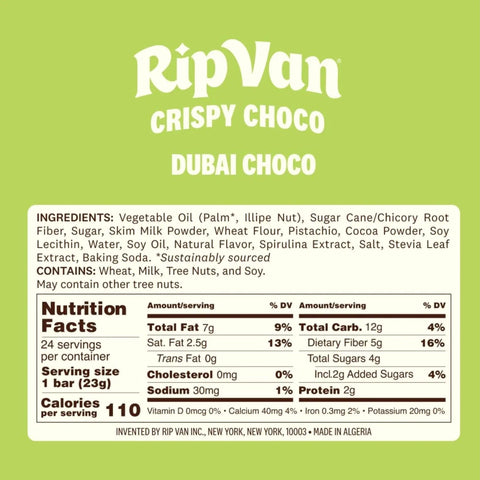 Rip Van Crispy Choco Dubai Choco Pistachio Creme Kunafa - wafelek w czekoladzie nadziewany kremem pistacjowym by Rip Van (rip-van-crispy-choco-dubai-choco-pistachio-creme-with-kunafa-wafelek-w-czekoladzie-nadziewany-kremem-pistacjowym)