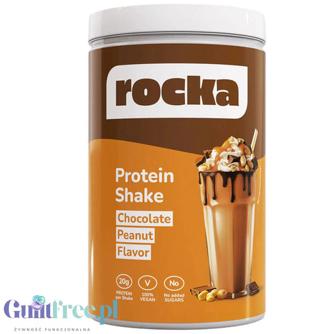 Rocka Nutrition Protein Shake Chocolate Peanut 0,9kg - wegańska odżywka białkowa 5 źródeł białka, bez laktozy i glutenu by Rocka Nutrition (rocka-nutrition-protein-shake-chocolate-peanut-09kg-weganska-odzywka-bialkowa-5-zrodel-bialka-bez-soi-i-glutenu)