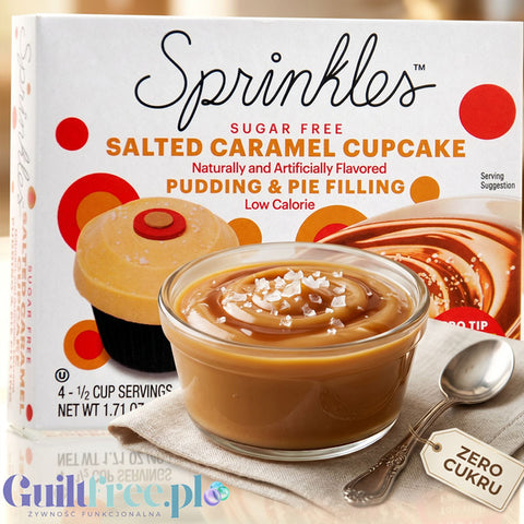 Sprinkles Pudding and Pie Filing Salted Caramel Cupcake - budyń instant bez cukru i tłuszczu o smaku Solonego Karmelu by Sprinkles (sprinkles-pudding-and-pie-filing-salted-caramel-cupcake-budyn-instant-bez-cukru-i-tluszczu-o-smaku-solonego-karmelu)