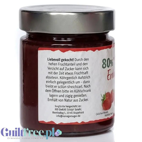 Sukrin Strawberry Fruit Spread - dżem truskawkowy bez cukru 80% owoców ze stewią i erytrolem by Sukrin (sukrin-dzem-truskawkowy-ze-stewia-i-erytrytolem-80-owocow-225-g)