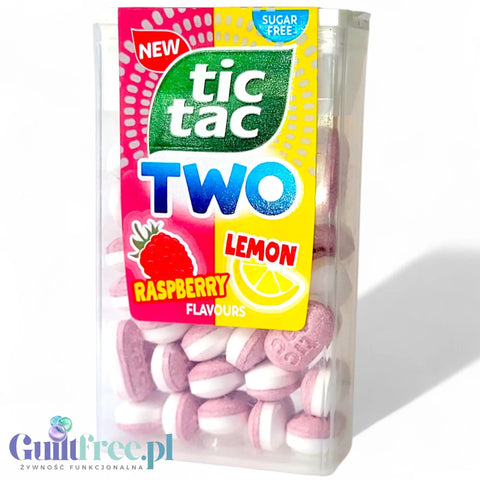 Tic Tac TWO Raspberry Lemon - dwuwarstwowe drażetki o smaku malinowym i cytrynowym bez cukru by Tic Tac (tic-tac-two-raspberry-lemon-dwuwarstwowe-drazetki-o-smaku-malinowym-i-cytrynowym-bez-cukru)