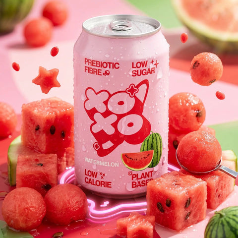 XO Soda High Fibre Watermelon - funkcjonalny napój z błonnikiem i stewią by Poppi Soda (xo-soda-high-fibre-watermelon-low-sugar-funkcjonalny-napoj-z-blonnikiem-i-stewia)