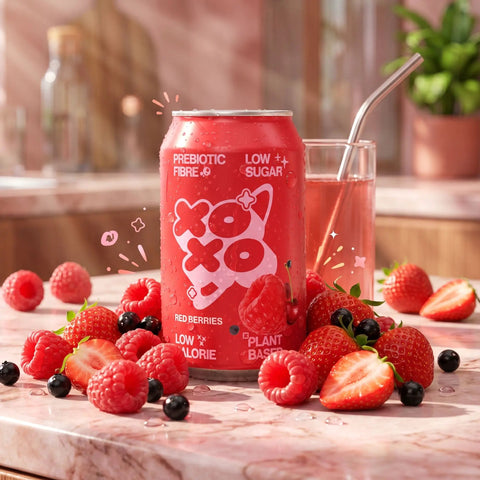 XO Soda High Fibre Red Berries - funkcjonalny napój z błonnikiem i stewią by Poppi Soda (xo-soda-high-fibre-red-berries-low-sugar-funkcjonalny-napoj-z-blonnikiem-i-stewia)