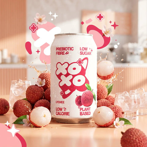 XO Soda High Fibre Lychee 330ml - funkcjonalny napój z błonnikiem i stewią by Poppi Soda (xo-soda-high-fibre-lychee-low-sugar-330ml-funkcjonalny-napoj-z-blonnikiem-i-stewia)
