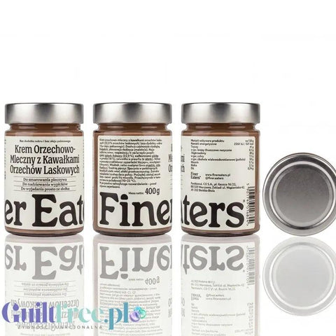 Finer Eaters krem orzechowo-mleczny z kawałkami orzechów bez dodatku cukru i oleju palmowego 400g by Finer Eaters (finer-eaters-krem-orzechowo-mleczny-z-kawalkami-orzechow-bez-dodatku-cukru-i-oleju-palmowego-400g)