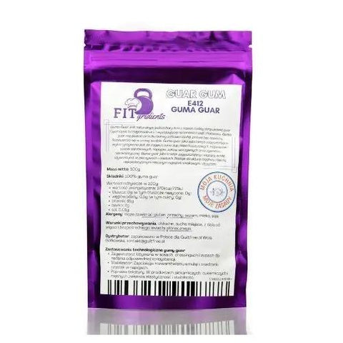 FITgridients Guma Guar E-412 100g - zagęstnik 100% bez dodatków i wypełniaczy by FITgridients (natural-gum-e412)
