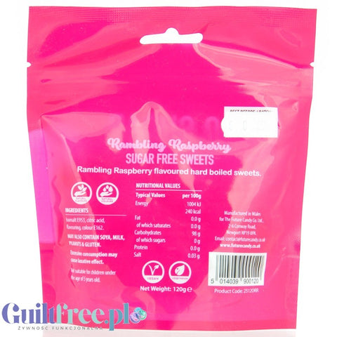 Future Candy 100% Zero Sugar Sweets, Rambling Raspberry - cukierki bez cukru o smaku kwaśnej Maliny by Future Candy (future-candy-100-zero-sugar-sweets-rambling-raspberry-cukierki-bez-cukru-o-smaku-kwasnej-maliny)
