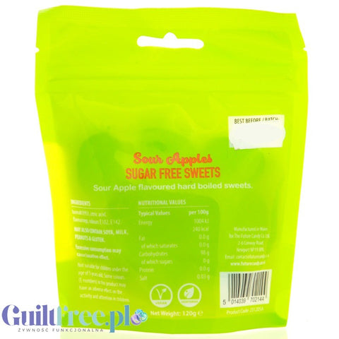 Future Candy 100% Zero Sugar Sweets, Sour Apples - cukierki bez cukru o smaku kwaśnego jabłuszka by Future Candy (future-candy-100-zero-sugar-sweets-sour-apples-cukierki-bez-cukru-o-smaku-kwasnego-jabluszka)
