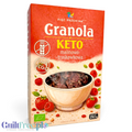 Opakowanie Guiltfree Pięć Przemian granola keto malinowo-truskawkowa bezglutenowa BIO 250g z grafiką owoców