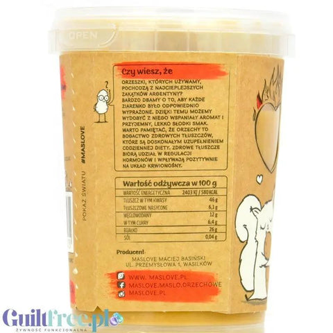 Maslove Masło Orzechowe Classic 400g - miazga arachidowa 100% by Maslove (maslove-maslo-orzechowe-classic-400g-miazga-arachidowa-100)
