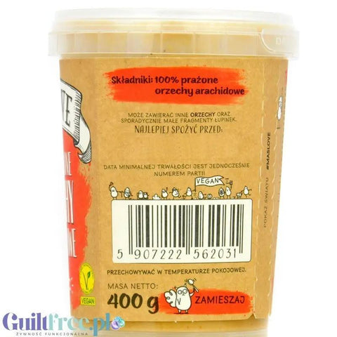 Maslove Masło Orzechowe Classic 400g - miazga arachidowa 100% by Maslove (maslove-maslo-orzechowe-classic-400g-miazga-arachidowa-100)