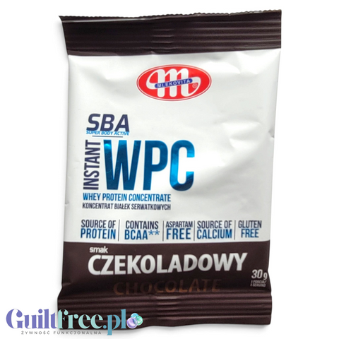SBA Mlekovita WPC 80 Czekolada, saszetka - odżywka białkowa o smaku czekoladowym by Mlekovita (sba-mlekovita-wpc-o-smaku-czekoladowym-30-g)