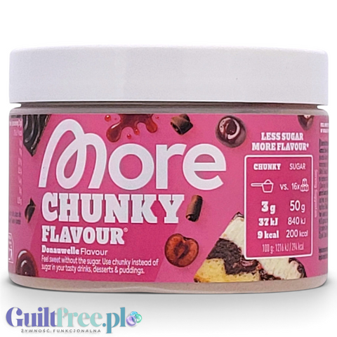 Guiltfree More Nutrition Chunky Flavour Donauwelle w proszku o smaku ciasta Fala Dunaju z kawałkami ciastek