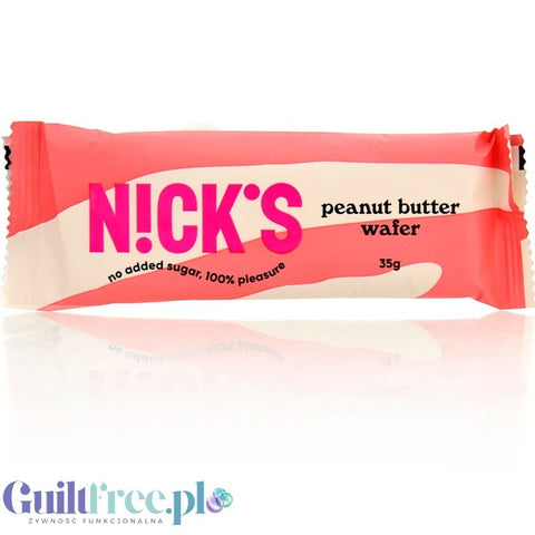 N!CK'S Nicks Wafer, Peanut Butter Wafer - bezglutenowy wafelek z kremem z masła orzechowego, bez dodatku cukru by Nick's! (n-cks-nicks-wafer-peanut-butter-wafer-bezglutenowy-wafelek-z-kremem-z-masla-orzechowego-bez-dodatku-cukru)