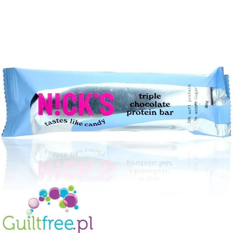 N!ck's Nicks Triple Chocolate Protein Bar 209kcal - baton proteinowy w czekoladzie mlecznej z kremem Czekoladowym by Nick's! (nck-s-nicks-triple-chocolate-protein-bar-202-kcal-baton-proteinowy-w-czekoladzie-mlecznej-z-kremem-czekoladowym)