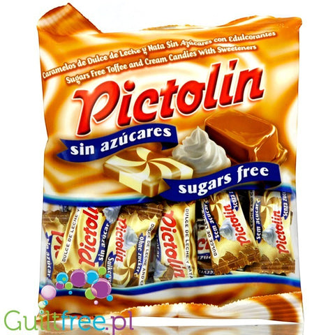 Pictolin Caramels de Dulce de Leche 65g - śmietankowo-toffee cukierki bez cukru by Pictolin (pictolin-smietankowo-karmelowe-cukierki-bez-cukru)